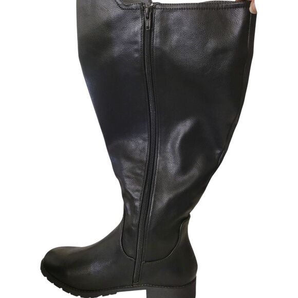 Black Comfortview The Milan Tall Calf Boot Size 11M - Picture 8 of 15